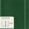 Щотижневик з місцем для записів Moleskine на 2025 рік середній 13 х 21 см миртовий зелений м'який