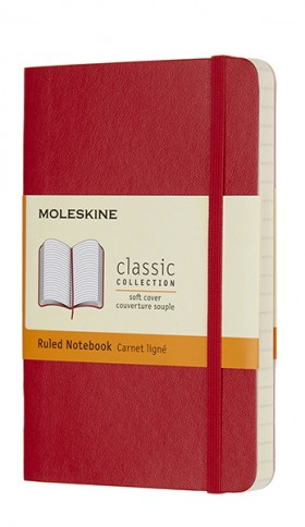 Блокнот Moleskine Classic 9 х 14 см в лінію червоний м'який