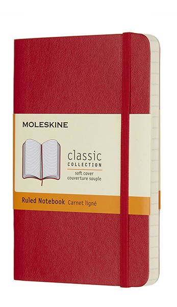 Блокнот Moleskine Classic 9 х 14 см в лінію червоний м'який