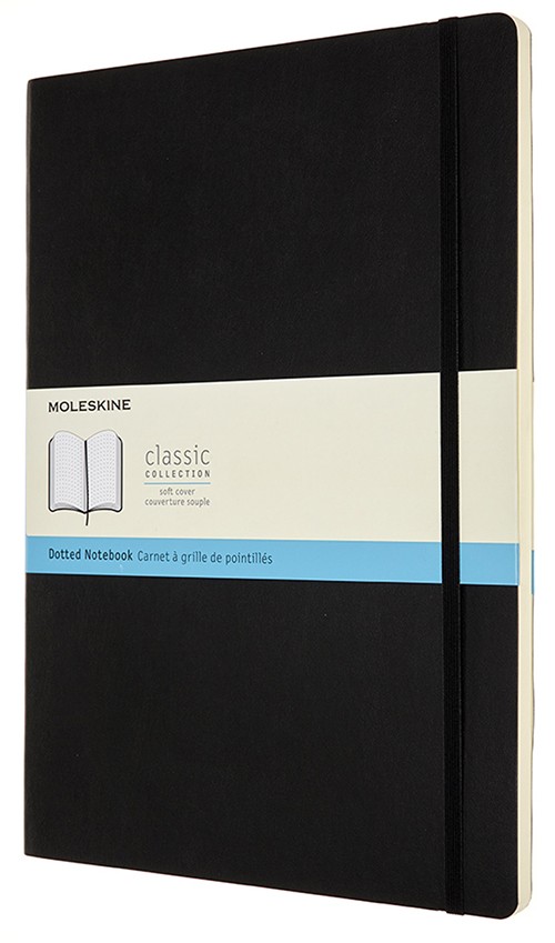 Блокнот Moleskine Classic A4 21 x 29,7 см в крапку чорний м'який