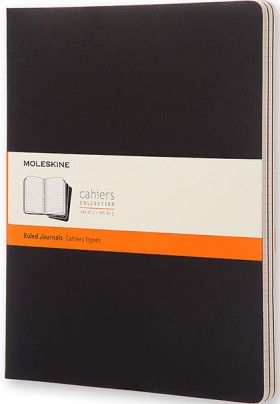 Набір зошитів Moleskine Cahier XXL 21,6 х 27,9 см в лінію чорний 