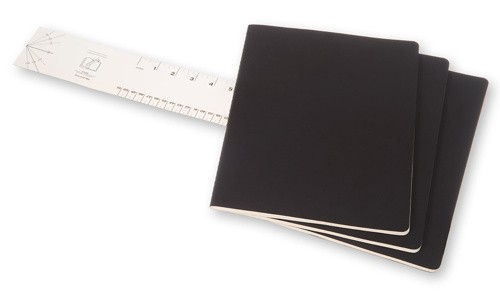Набір зошитів Moleskine Cahier XXL 21,6 х 27,9 см в лінію чорний 