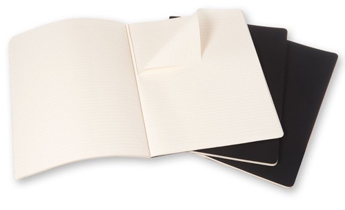 Набір зошитів Moleskine Cahier XXL 21,6 х 27,9 см в лінію чорний 