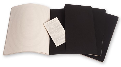 Набір зошитів Moleskine Cahier XXL 21,6 х 27,9 см в лінію чорний 