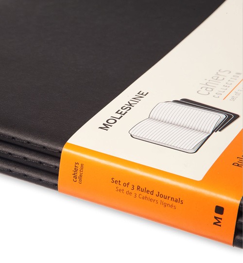 Набір зошитів Moleskine Cahier XXL 21,6 х 27,9 см в лінію чорний 
