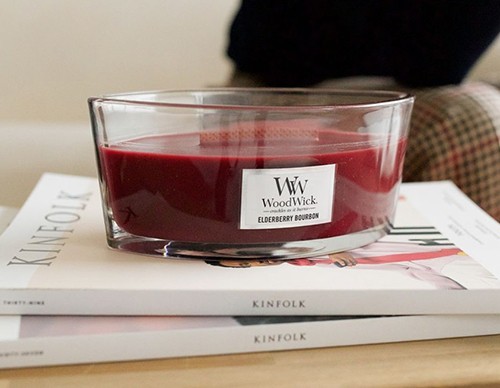 Ароматична свіча WoodWick Ellipse Elderberry Bourbon 453 г 