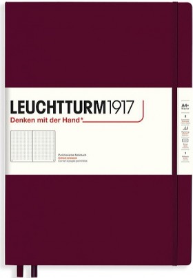 Блокнот Leuchtturm1917 Master Classic великий 22,5 х 31,5 см в крапку винний