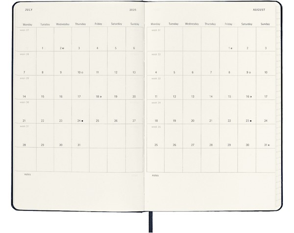 Щоденник Moleskine на 2024-2025 середній 13 х 21 см чорний