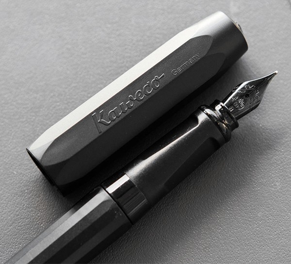Чорнильна ручка Kaweco Perkeo All Black чорна перо F (тонке)