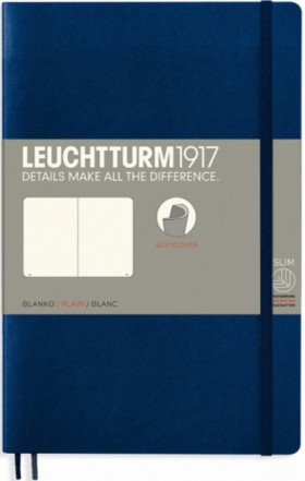 Блокнот Leuchtturm1917 Paperback B6 12,5 х 19 см нелінований темно-синій 