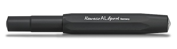 Чорнильна ручка Kaweco Al Sport Black чорна алюміній перо M (середнє)