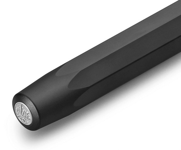 Чорнильна ручка Kaweco Al Sport Black чорна алюміній перо M (середнє)