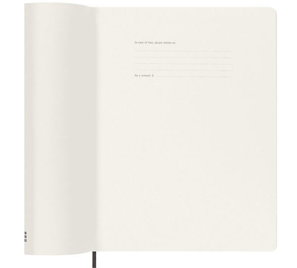 Щотижневик Moleskine 2024-2025 на 18 місяців великий 19 х 25 см чорний м'який