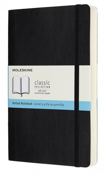 Блокнот Moleskine Classic Expanded середній 13 x 21 см в крапку чорний м'який
