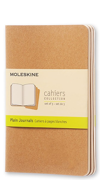 Набір зошитів Moleskine Cahier кишеньковий 9 х 14 см нелінований бежевий 