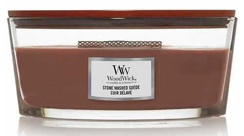 Ароматична свіча WoodWick Ellipse Stone Washed Suede 453 г