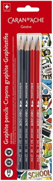 Набір олівців Caran d'Ache School Line 3B-HB 4 штуки