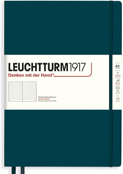 Блокнот Leuchtturm1917 Master Classic великий 22,5 х 31,5 см в крапку тихоокеанський зелений