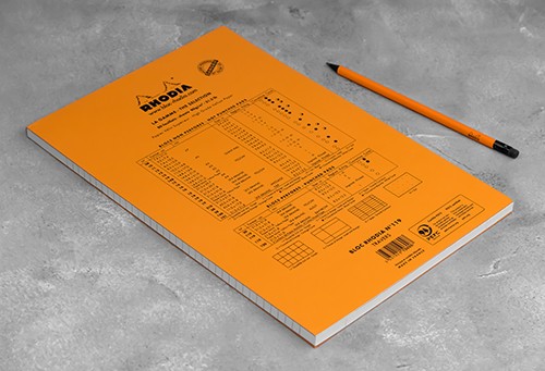 Блокнот Rhodia legal pad 119 А4+ в лінію помаранчевий