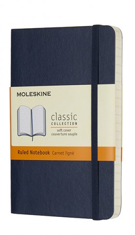 Блокнот Moleskine Classic 9 х 14 см в лінію сапфір м'який