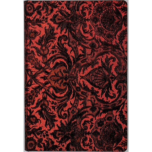 Блокнот Paperblanks Мереживо Аллюр середній 13 х 18 см в лінію червоний