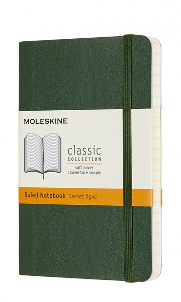 Блокнот Moleskine Classic 9 х 14 см в лінію миртовий зелений м'який