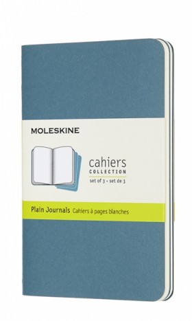 Набір зошитів Moleskine Cahier кишеньковий 9 х 14 см нелінований жвавий блакитний