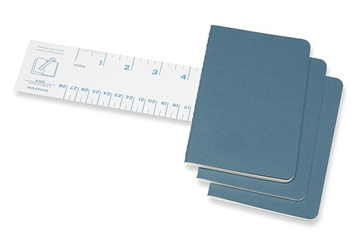 Набір зошитів Moleskine Cahier кишеньковий 9 х 14 см нелінований жвавий блакитний