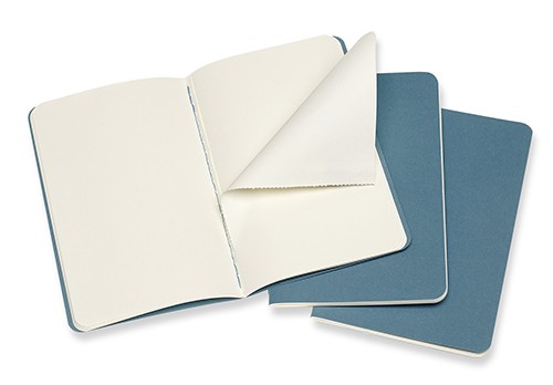 Набір зошитів Moleskine Cahier кишеньковий 9 х 14 см нелінований жвавий блакитний