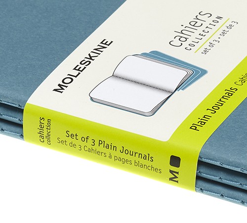 Набір зошитів Moleskine Cahier кишеньковий 9 х 14 см нелінований жвавий блакитний