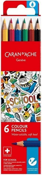 Набір акварельних олівців Caran d'Ache School Line 6 штук