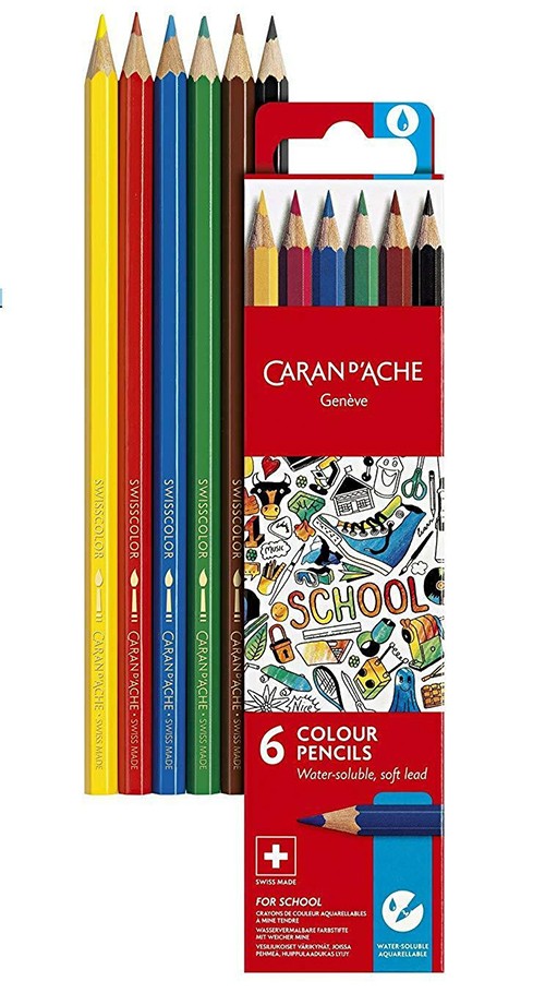 Набір акварельних олівців Caran d'Ache School Line 6 штук