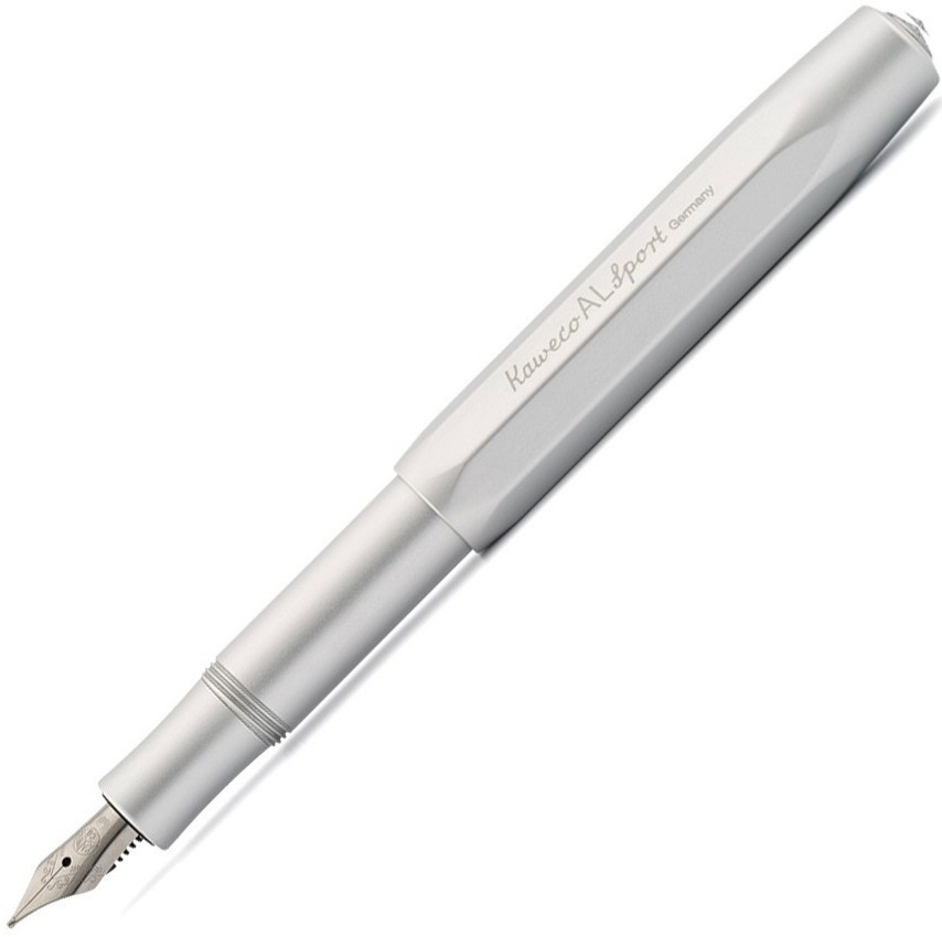 Чорнильна ручка Kaweco Al Sport Silver срібляста алюміній перо EF (екстра-тонке)