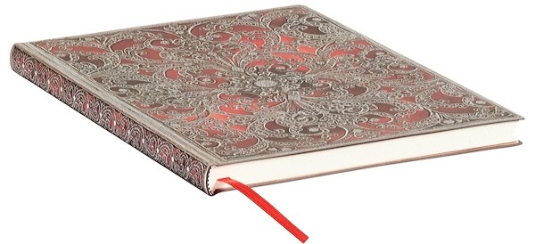 Блокнот Paperblanks Срібна Філігрань Гранат Flexi великий 18 х 23 см в лінію
