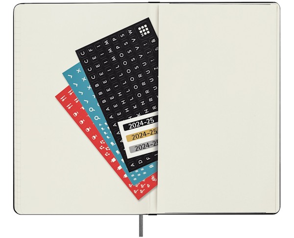 Щотижневик Moleskine 2024-2025 на 18 місяців середній 13 х 21см чорний