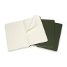 Набір зошитів Moleskine Cahier кишеньковий 9 х 14 см нелінований зелений