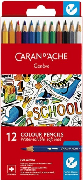 Набір акварельних олівців Caran d'Ache School Line 12 штук