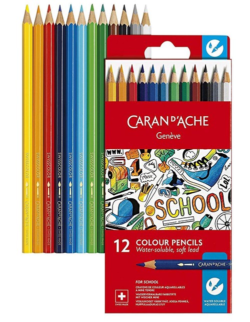Набір акварельних олівців Caran d'Ache School Line 12 штук
