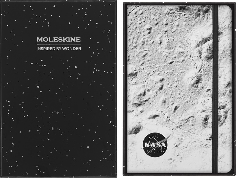 Блокнот Moleskine NASA середній 13 х 21 см в лінію в подарунковому боксі