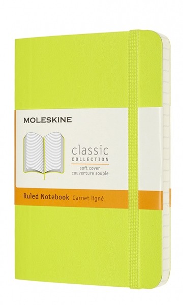 Блокнот Moleskine Classic 9 х 14 см в лінію лимонний зелений м'який