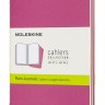 Набір зошитів Moleskine Cahier кишеньковий 9 х 14 см нелінований кінетичний рожевий 