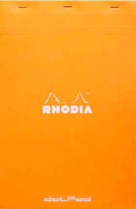 Блокнот Rhodia DotPad №19 A4+ помаранчевий в крапку 