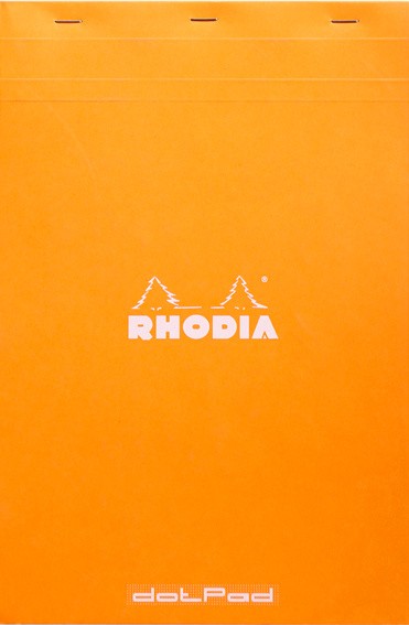 Блокнот Rhodia DotPad №19 A4+ помаранчевий в крапку 