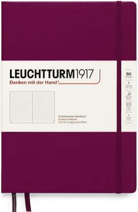 Блокнот Leuchtturm1917 Composition В5 17,8 х 25,4 см в крапку винний
