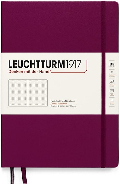 Блокнот Leuchtturm1917 Composition В5 17,8 х 25,4 см в крапку винний