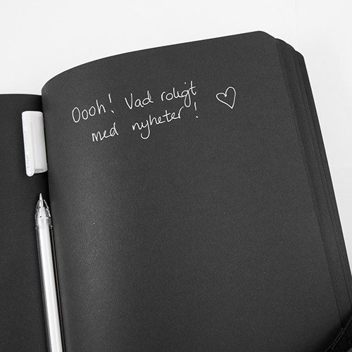Блокнот Nuuna Not White Black 16,5 x 20 см з чорними сторінками