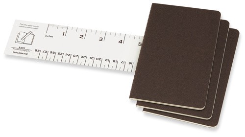 Набір зошитів Moleskine Cahier кишеньковий 9 х 14 см нелінований коричневий