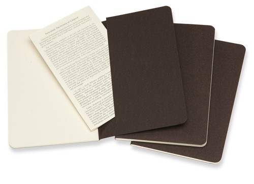 Набір зошитів Moleskine Cahier кишеньковий 9 х 14 см нелінований коричневий