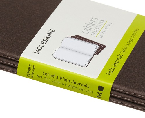 Набір зошитів Moleskine Cahier кишеньковий 9 х 14 см нелінований коричневий