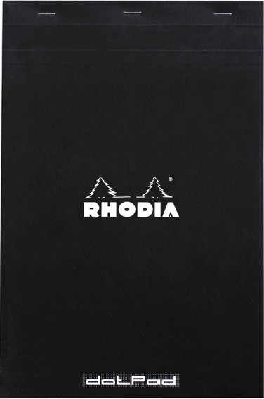 Блокнот Rhodia DotPad №19 A4+ чорний в крапку 